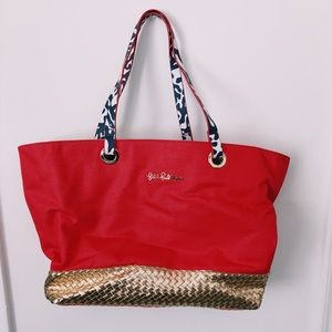 Lilly Pulitzer Coral Beach Tote Bag